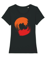 Color Wheel - orange&red 2 Tricou mânecă scurtă guler larg fitted Damă Expresser
