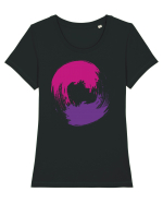 Color Wheel - violet&purple Tricou mânecă scurtă guler larg fitted Damă Expresser