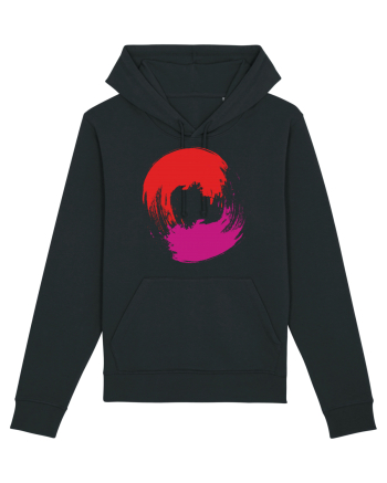 Color Wheel - red&purple Black