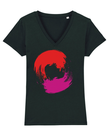 Color Wheel - red&purple Black