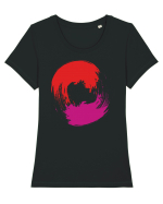 Color Wheel - red&purple Tricou mânecă scurtă guler larg fitted Damă Expresser