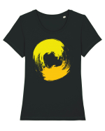 Color Wheel - yellow&orange Tricou mânecă scurtă guler larg fitted Damă Expresser