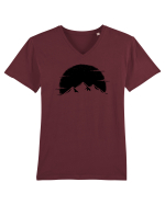 Creste de Munți Tricou mânecă scurtă guler V Bărbat Presenter