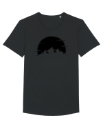 Creste de Munți Tricou mânecă scurtă guler larg Bărbat Skater