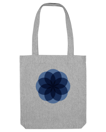 Color Wheel - blue flower Heather Grey