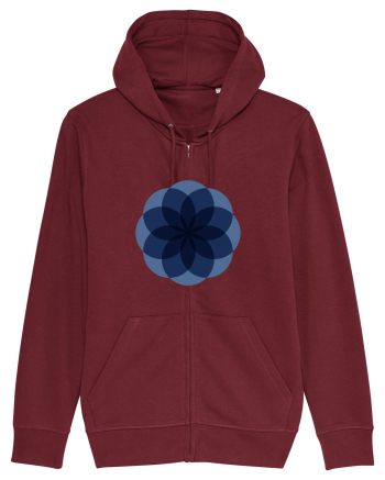 Color Wheel - blue flower Burgundy