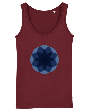 Color Wheel - blue flower Burgundy