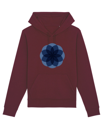 Color Wheel - blue flower Burgundy