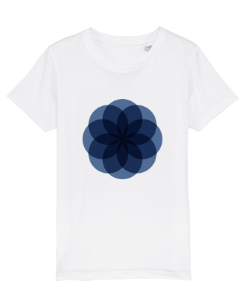 Color Wheel - blue flower White