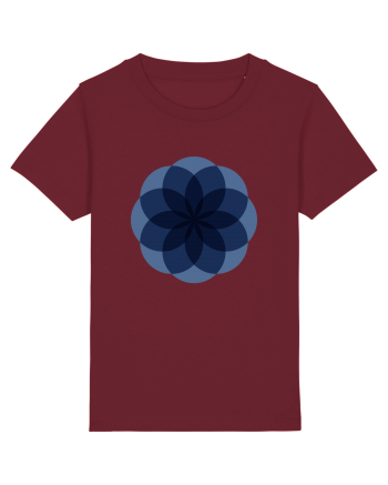 Color Wheel - blue flower Burgundy