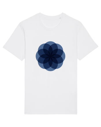 Color Wheel - blue flower White