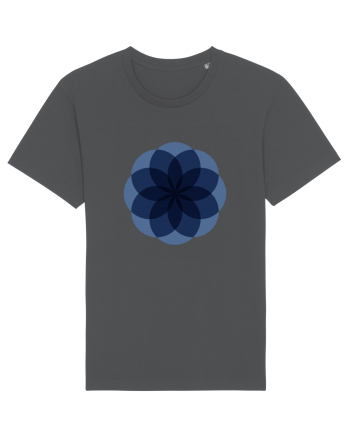 Color Wheel - blue flower Anthracite