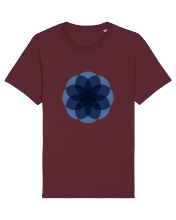 Color Wheel - blue flower Burgundy