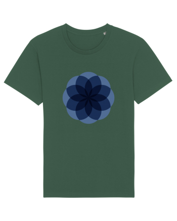 Color Wheel - blue flower Bottle Green