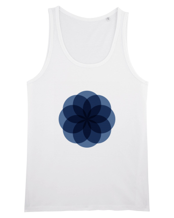 Color Wheel - blue flower White