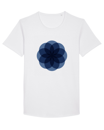 Color Wheel - blue flower White
