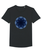 Color Wheel - blue flower Tricou mânecă scurtă guler larg Bărbat Skater