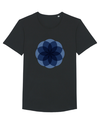 Color Wheel - blue flower Black