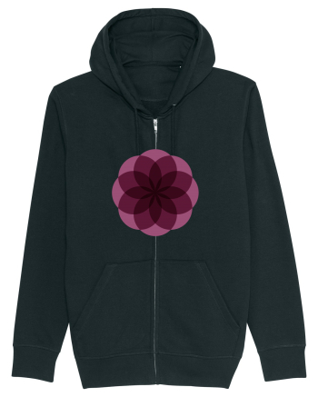 Color Wheel - purple flower Black