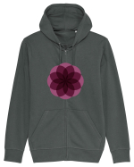 Color Wheel - purple flower Hanorac cu fermoar Unisex Connector