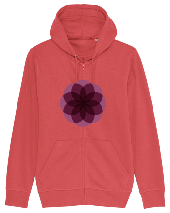 Color Wheel - purple flower Carmine Red
