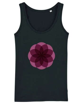 Color Wheel - purple flower Black