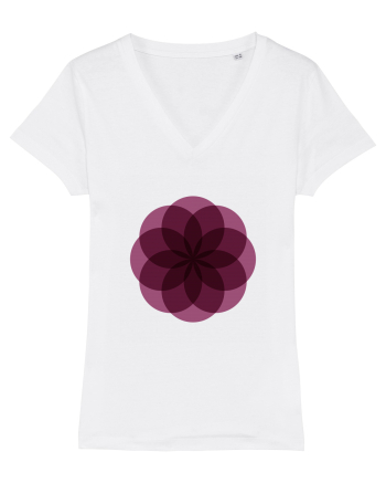 Color Wheel - purple flower White