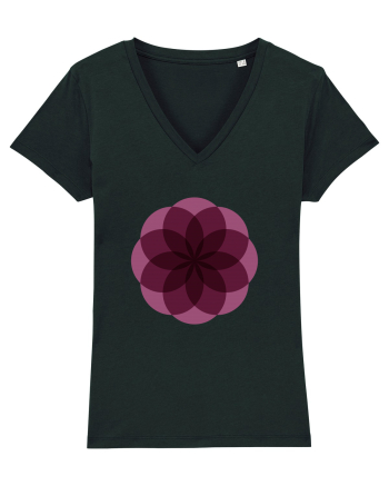 Color Wheel - purple flower Black