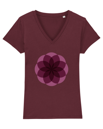 Color Wheel - purple flower Burgundy