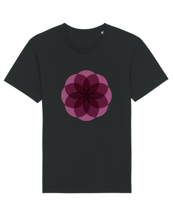 Color Wheel - purple flower Black
