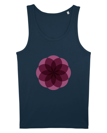 Color Wheel - purple flower Navy