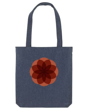 Color Wheel - red flower Midnight Blue