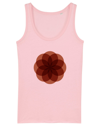 Color Wheel - red flower Cotton Pink