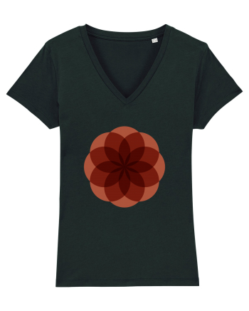 Color Wheel - red flower Black