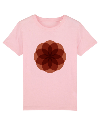 Color Wheel - red flower Cotton Pink