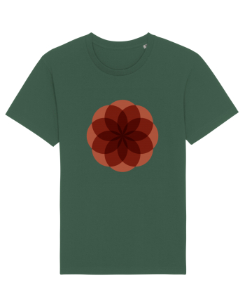 Color Wheel - red flower Bottle Green