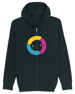 Color Wheel - orange&purple&blue Hanorac cu fermoar Unisex Connector