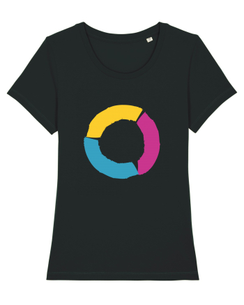Color Wheel - orange&purple&blue Black