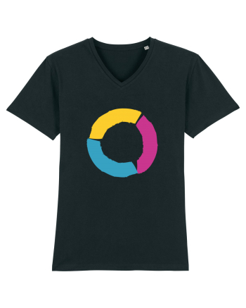 Color Wheel - orange&purple&blue Black