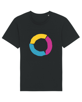 Color Wheel - orange&purple&blue Black