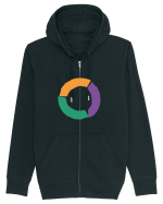 Color Wheel - orange&violet&green Hanorac cu fermoar Unisex Connector