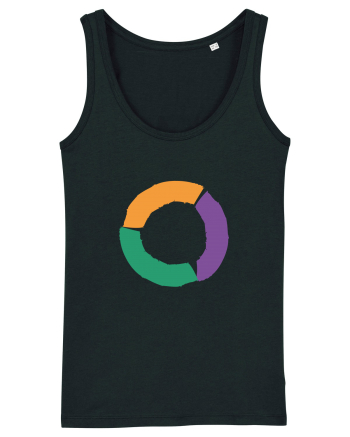 Color Wheel - orange&violet&green Black