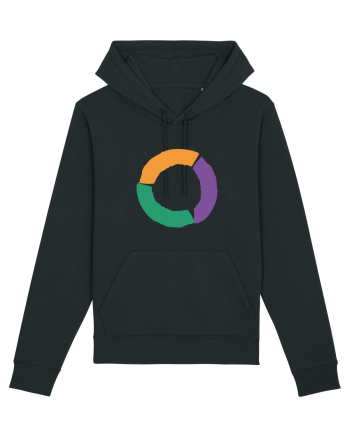 Color Wheel - orange&violet&green Black
