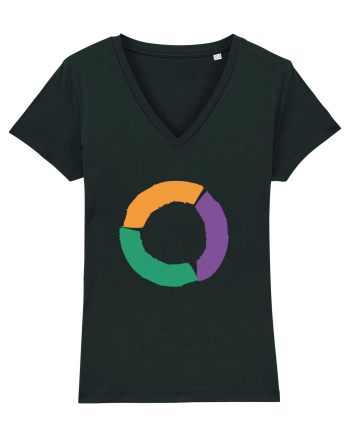 Color Wheel - orange&violet&green Black