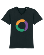 Color Wheel - orange&violet&green Tricou mânecă scurtă guler V Bărbat Presenter