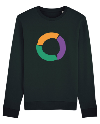 Color Wheel - orange&violet&green Black