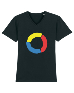 Color Wheel - yellow&red&blue Tricou mânecă scurtă guler V Bărbat Presenter