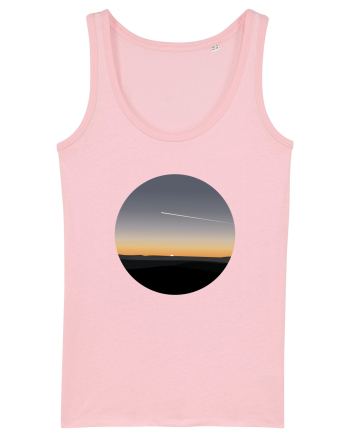 Photo Illustration - airplane in the sunset Cotton Pink