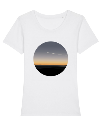 Photo Illustration - airplane in the sunset White