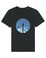 Photo Illustration - black electricity pole Tricou mânecă scurtă Unisex Rocker